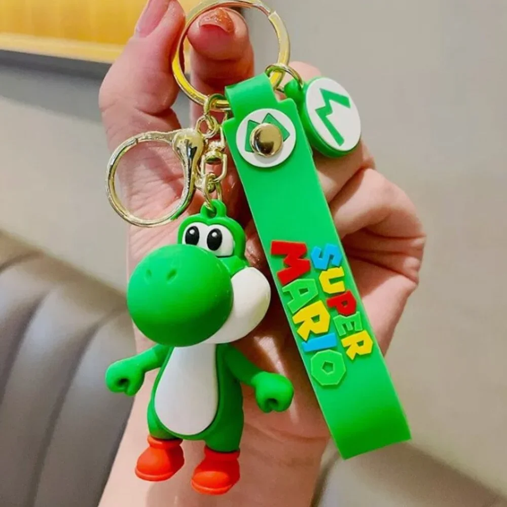 Yoshi Super Mario Green Figure Keychain PVC Strap